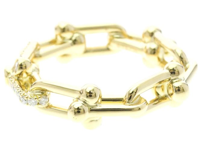 Autre Marque Anello Tiffany Hardware a piccoli anelli in oro giallo 18K - vista 2