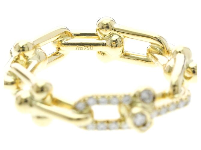 Autre Marque Anello Tiffany Hardware a piccoli anelli in oro giallo 18K - vista 5