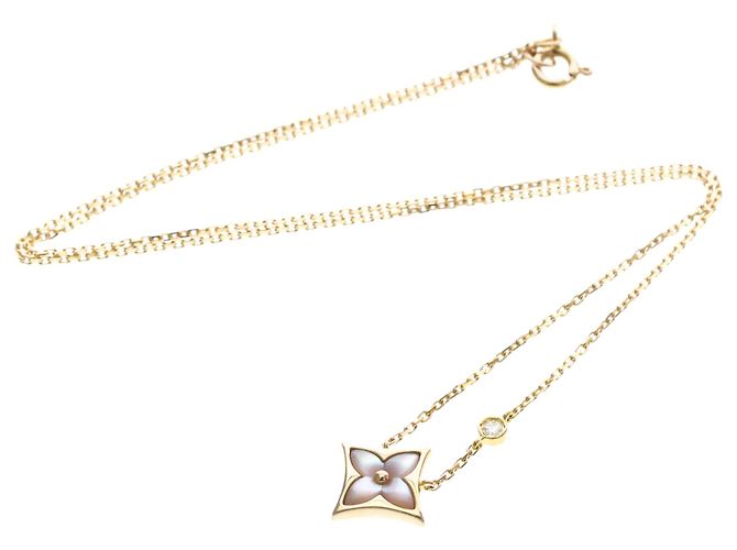 Collana Louis Vuitton Pendant Star MOP in oro rosa - vista 12