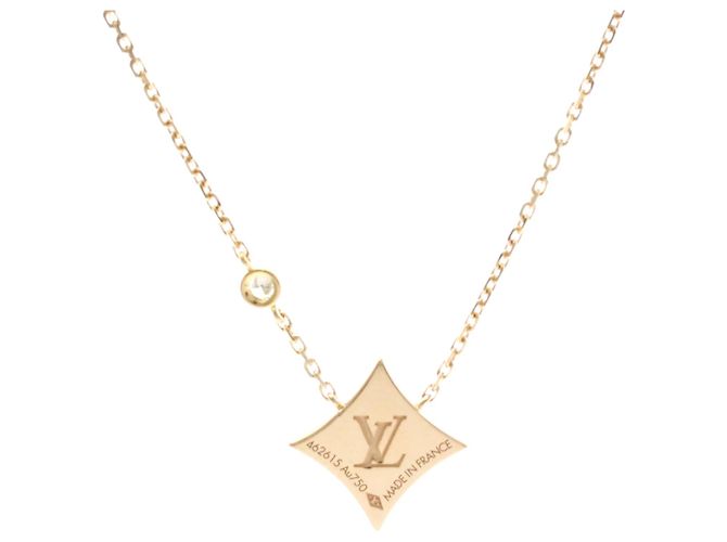 Collana Louis Vuitton Pendant Star MOP in oro rosa - vista 2
