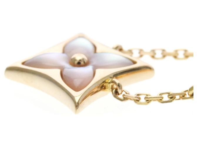 Collana Louis Vuitton Pendant Star MOP in oro rosa - vista 3