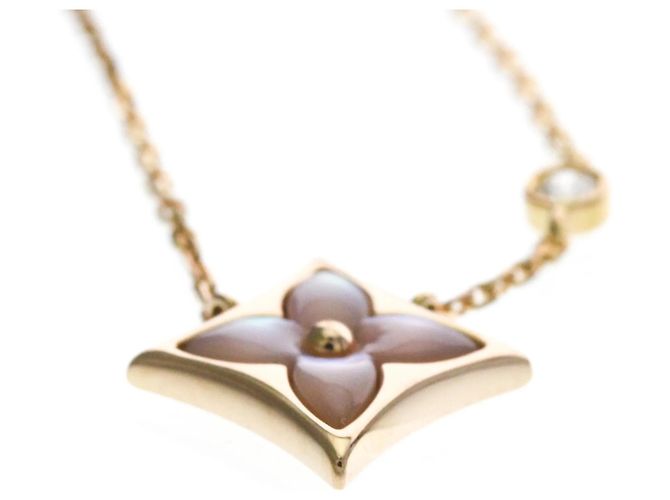 Collana Louis Vuitton Pendant Star MOP in oro rosa - vista 4