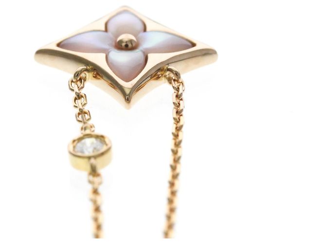 Collana Louis Vuitton Pendant Star MOP in oro rosa - vista 6