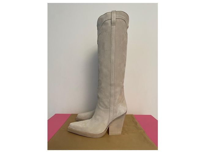 Botas Santiags El Dorado Paris Texas de ante - vista 4