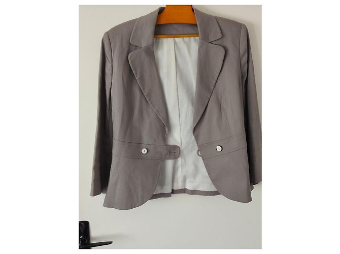 Blazer Caroll gris de lino y viscosa - vista 2