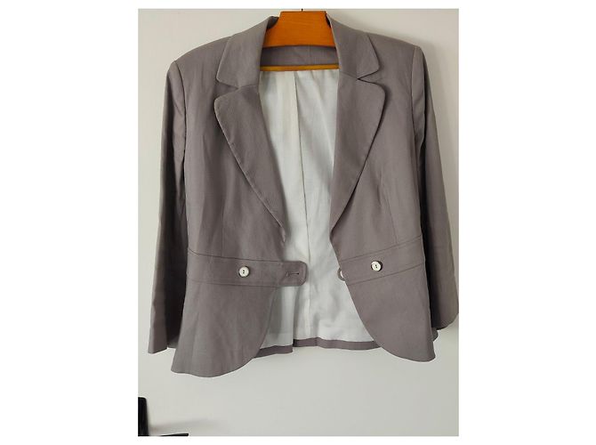 Blazer Caroll gris de lino y viscosa - vista 6