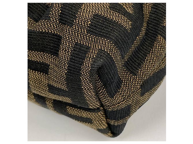 Borsa a mano Fendi Zucca - Canvas e Pelle Marrone - vista 3