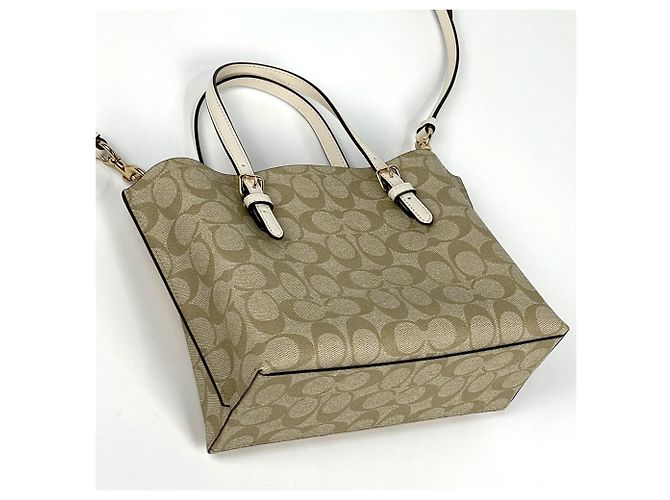 Borsa 2-Way Coach in Beige e Bianco - vista 2