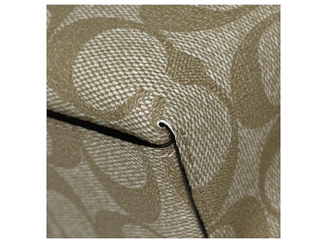 Borsa 2-Way Coach in Beige e Bianco - vista 3