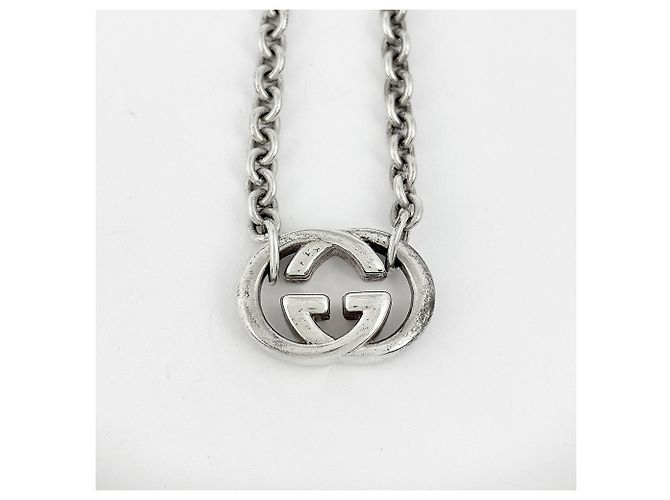 Collana Gucci Interlocking G Argento - vista 2