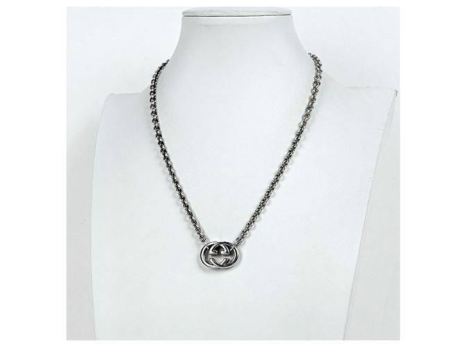 Collana Gucci Interlocking G Argento - vista 5