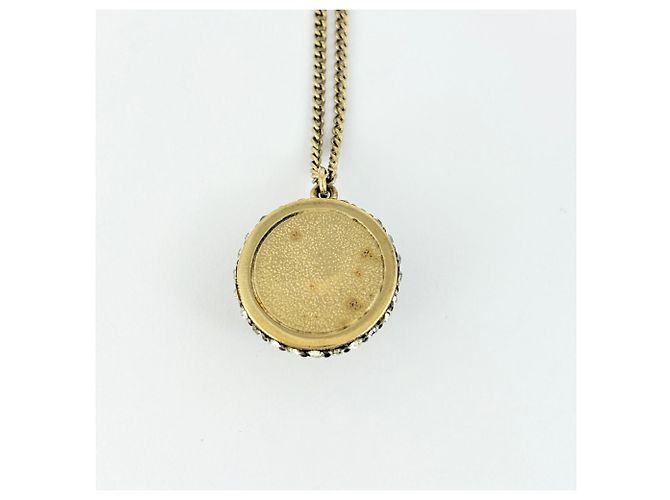 Collana Chanel placcata oro con strass - vista 2