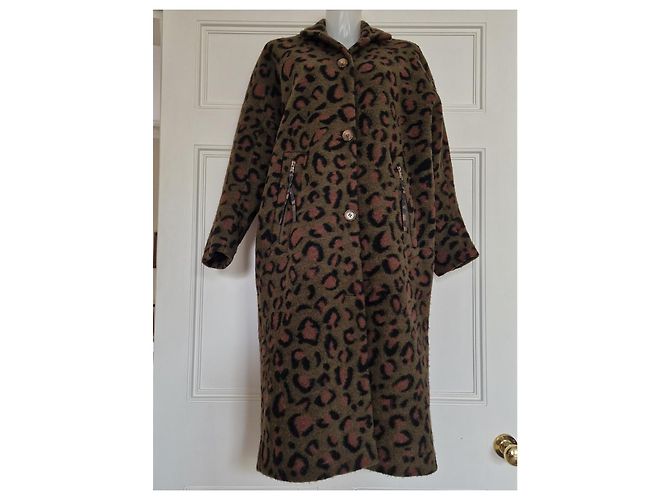 Munthe Plus Simonsen Munthe Abrigo de lana estampado de leopardo - vista 3