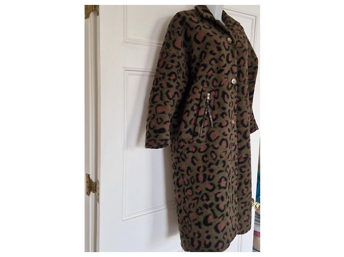 Munthe Plus Simonsen Munthe Abrigo de lana estampado de leopardo - vista 4