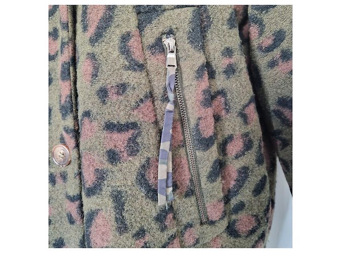 Munthe Plus Simonsen Munthe Abrigo de lana estampado de leopardo - vista 7