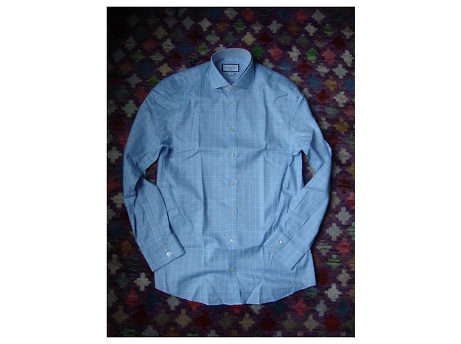 Autre Marque Camicia Charles Tyrwhitt in cotone a quadretti blu chiaro - vista 4