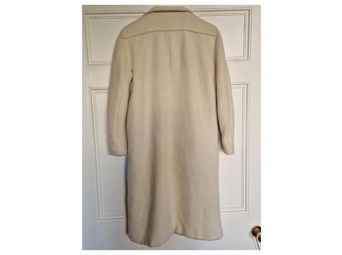 Marella Cream Wool Double-Breasted Coat - view 2