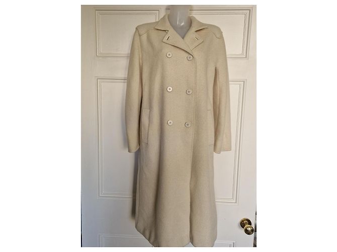 Marella Cream Wool Double-Breasted Coat - view 6