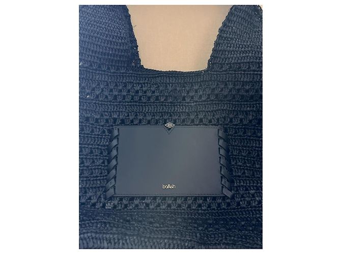 Ba&sh Sac Panier Ara en Raphia avec Franges - Noir - vue 2