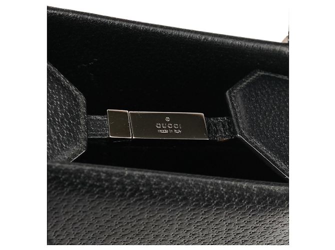 Bamboo Gucci 002 1035 Borsa Tote in pelle nera con bambù - vista 8