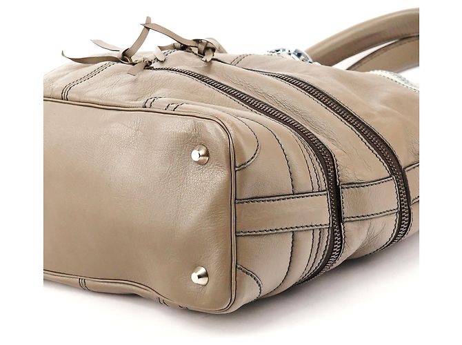 Chloé Borsa Tote Gladys in pelle Greige Autunno 2006 - vista 9