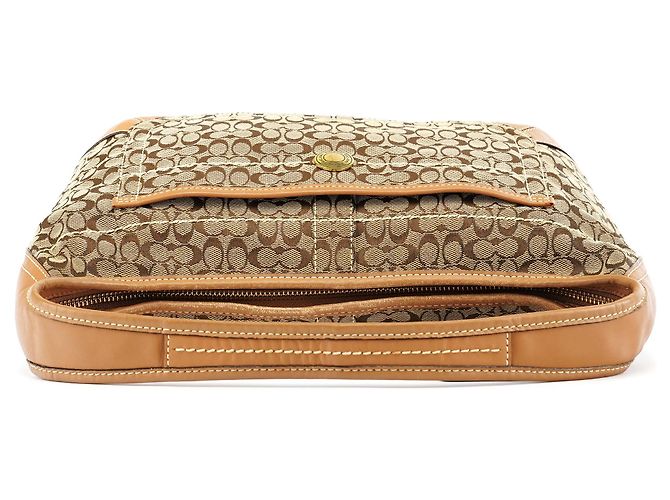 Coach 10772 Borsa a Tracolla Signature Canvas Beige Tan - vista 4