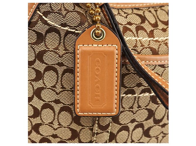 Coach 10772 Borsa a Tracolla Signature Canvas Beige Tan - vista 6