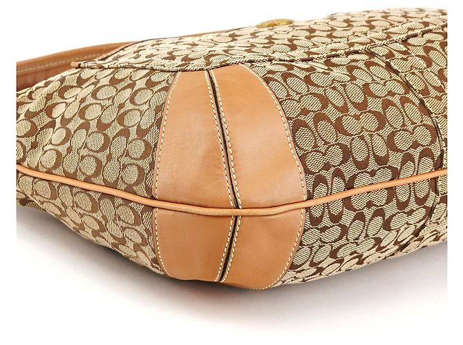 Coach 10772 Borsa a Tracolla Signature Canvas Beige Tan - vista 7