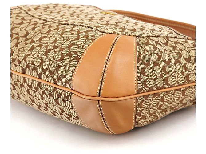 Coach 10772 Borsa a Tracolla Signature Canvas Beige Tan - vista 8