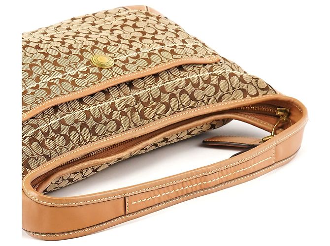 Coach 10772 Borsa a Tracolla Signature Canvas Beige Tan - vista 9