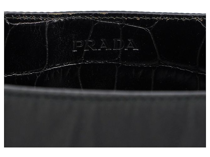 Prada Borsa a tracolla B8434 Black Tessuto Metallo - vista 6