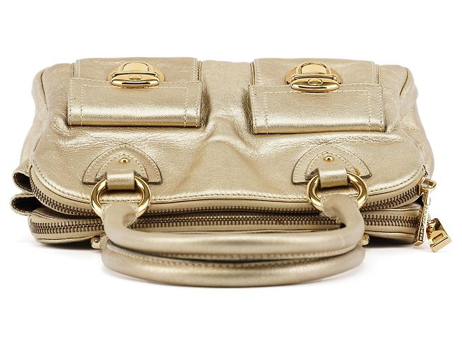 Marc Jacobs Borsa Tote Blake in pelle metallizzata oro - vista 4
