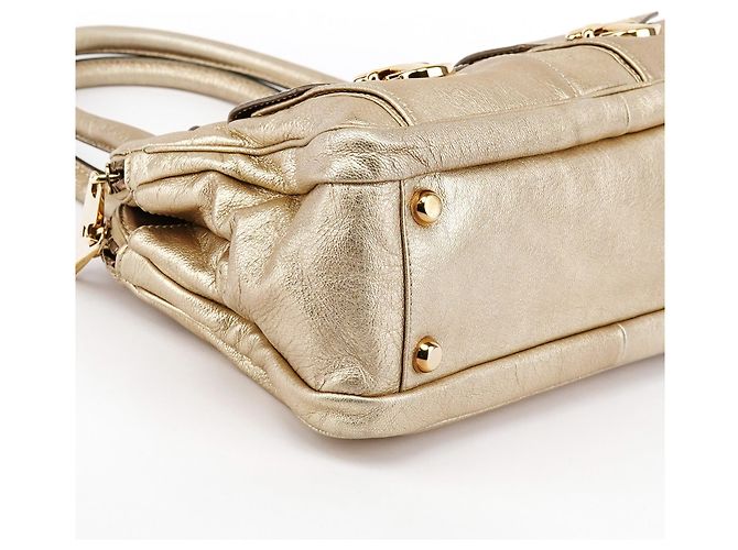 Marc Jacobs Borsa Tote Blake in pelle metallizzata oro - vista 9