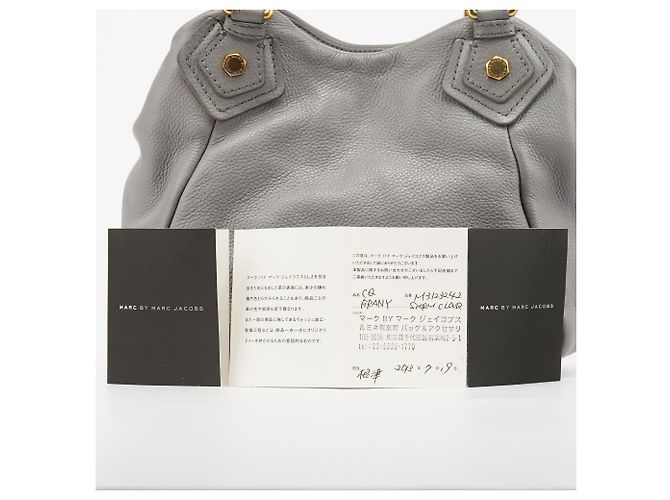 Marc by Marc Jacobs Borsa 2-Way Classic Q Fran in pelle grigia - vista 11