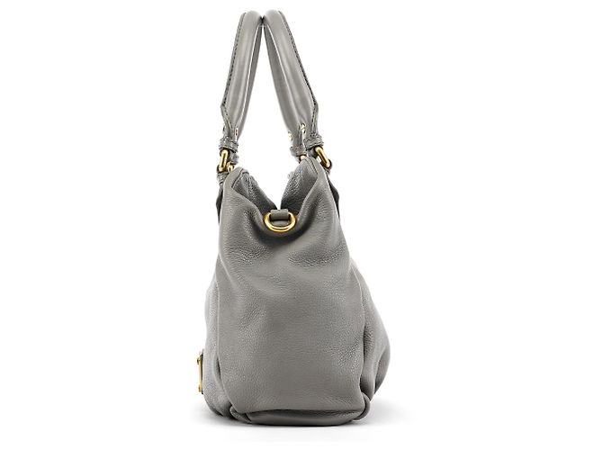 Marc by Marc Jacobs Borsa 2-Way Classic Q Fran in pelle grigia - vista 2