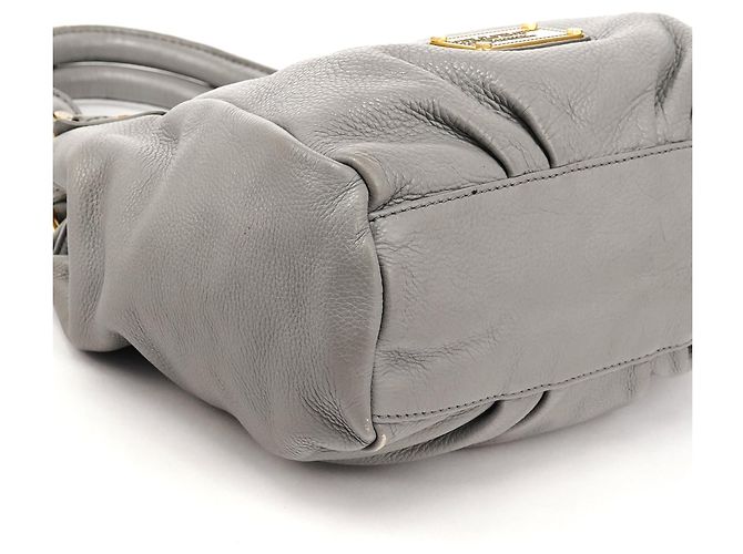 Marc by Marc Jacobs Borsa 2-Way Classic Q Fran in pelle grigia - vista 7