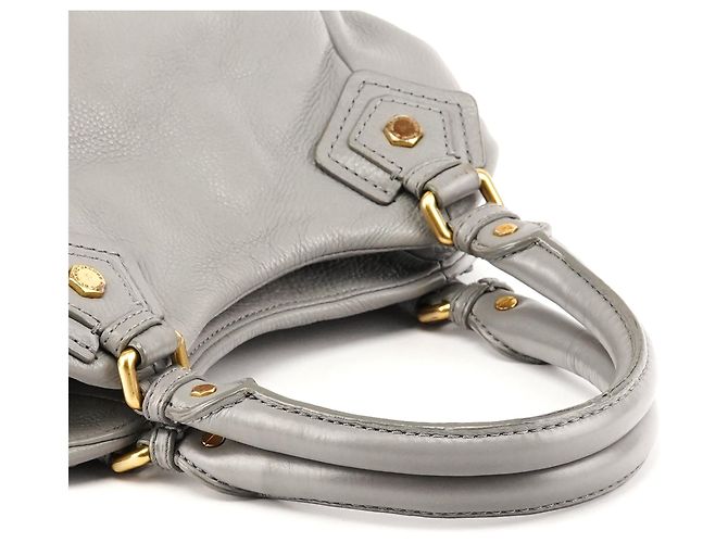 Marc by Marc Jacobs Borsa 2-Way Classic Q Fran in pelle grigia - vista 9