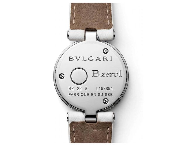 Bulgari Relógio Bvlgari B.zero1 em aço inoxidável e couro branco - vista 3