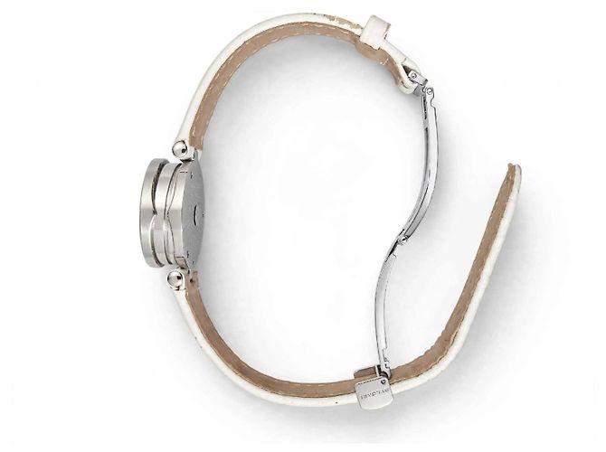 Bulgari Relógio Bvlgari B.zero1 em aço inoxidável e couro branco - vista 5