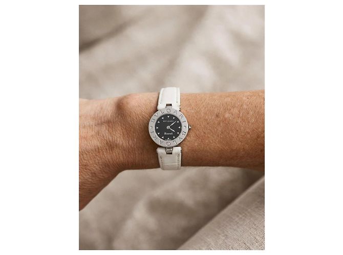 Bulgari Relógio Bvlgari B.zero1 em aço inoxidável e couro branco - vista 7