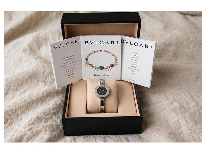 Bulgari Relógio Bvlgari B.zero1 em aço inoxidável e couro branco - vista 8