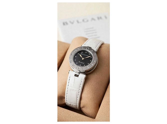 Bulgari Relógio Bvlgari B.zero1 em aço inoxidável e couro branco - vista 9