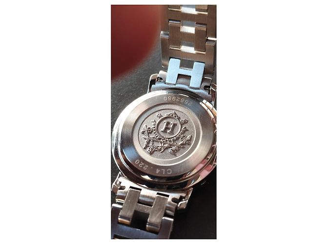 Orologio Hermès Clipper Acciaio e Oro - vista 10
