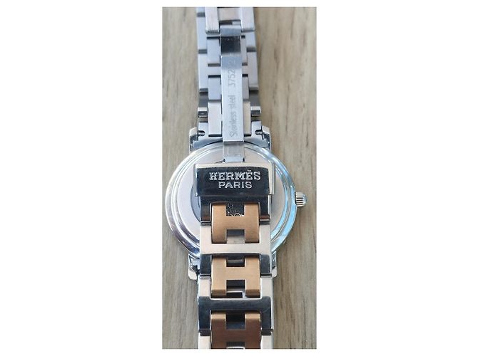 Orologio Hermès Clipper Acciaio e Oro - vista 3