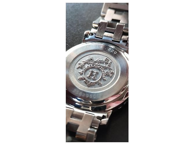 Orologio Hermès Clipper Acciaio e Oro - vista 9