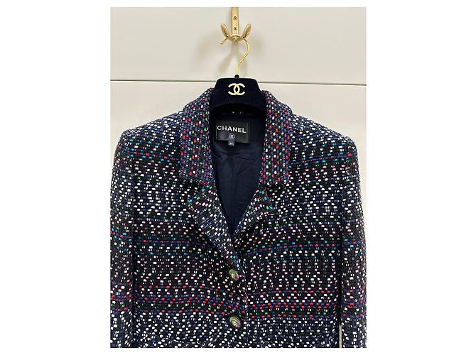 CHANEL Multicolor Tweed Jacke - 2017 Sz.34 Gebraucht - Ansicht 3