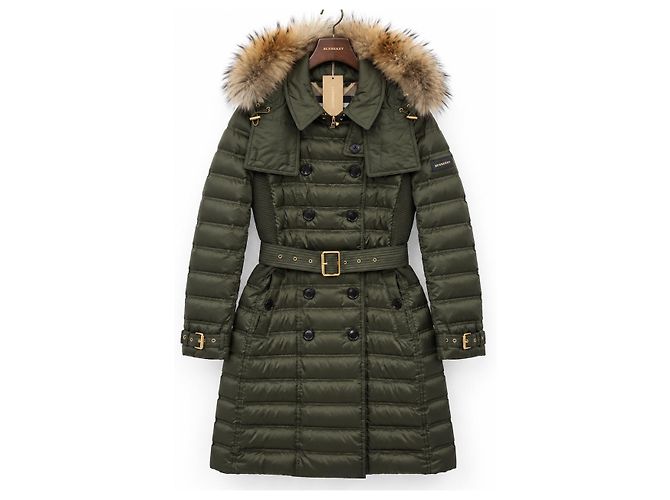 Manteau en duvet Burberry avec capuche en fourrure - vue 4