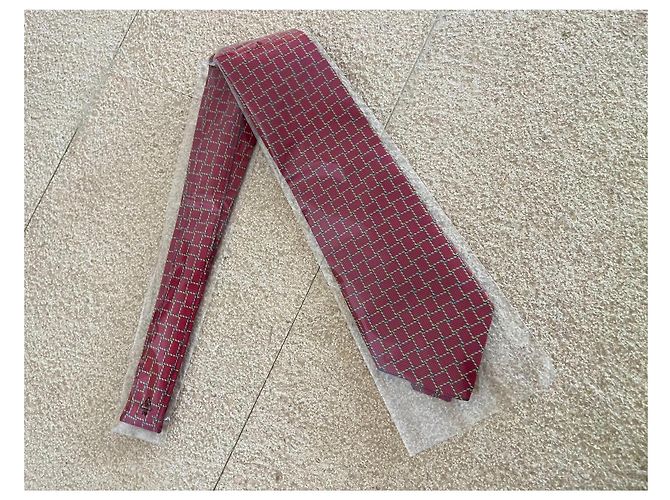 Autre Marque Sulka Red Geometric Pattern Silk Tie - view 9