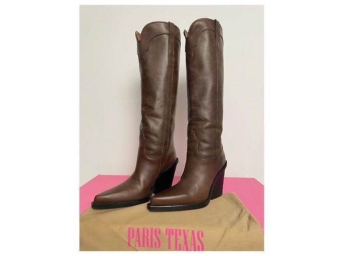 Paris Texas botas El Dorado de cuero marrón - vista 4