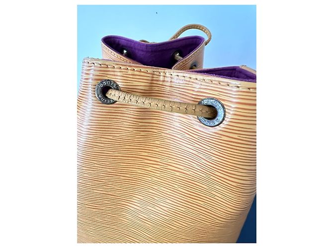 Louis Vuitton Borsa a Secchiello Epi Noe in Pelle Gialla - vista 10